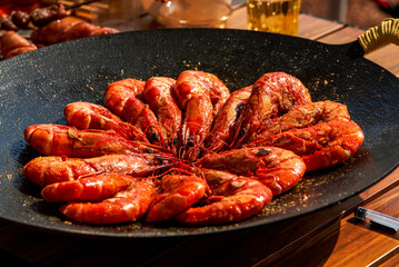 Pan-fried Shrimp at a Picnic Camp