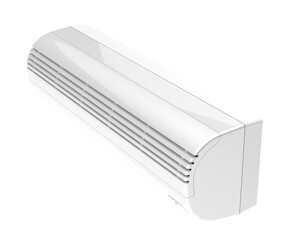 Air conditioner isolated on transparent background. 3d rendering - illustration