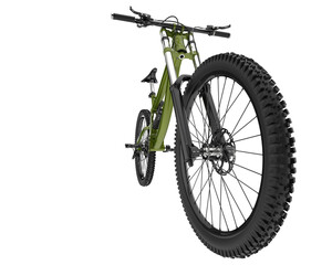 Fototapeta premium Mountain bike isolated on transparent background. 3d rendering - illustration