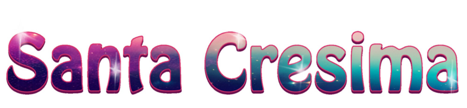 Santa Cresima - Holy Confirmation written in Italian - multicor - ideal for posters, e-mails, presentations, placards, banners, postcards, tickets, logos, engravings, slides, tags, books, banners