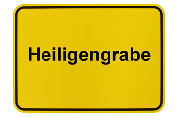 Illustration eines Ortsschildes der Gemeinde Heiligengrabe in Brandenburg