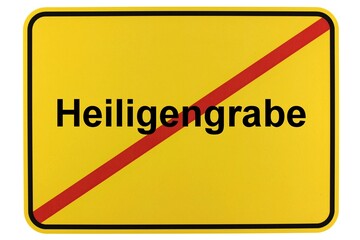 Illustration eines Ortsschildes der Gemeinde Heiligengrabe in Brandenburg
