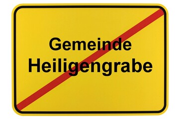 Illustration eines Ortsschildes der Gemeinde Heiligengrabe in Brandenburg