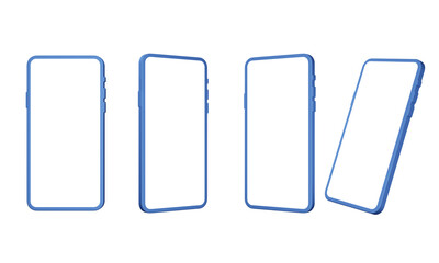 3D phone element mockup white background png