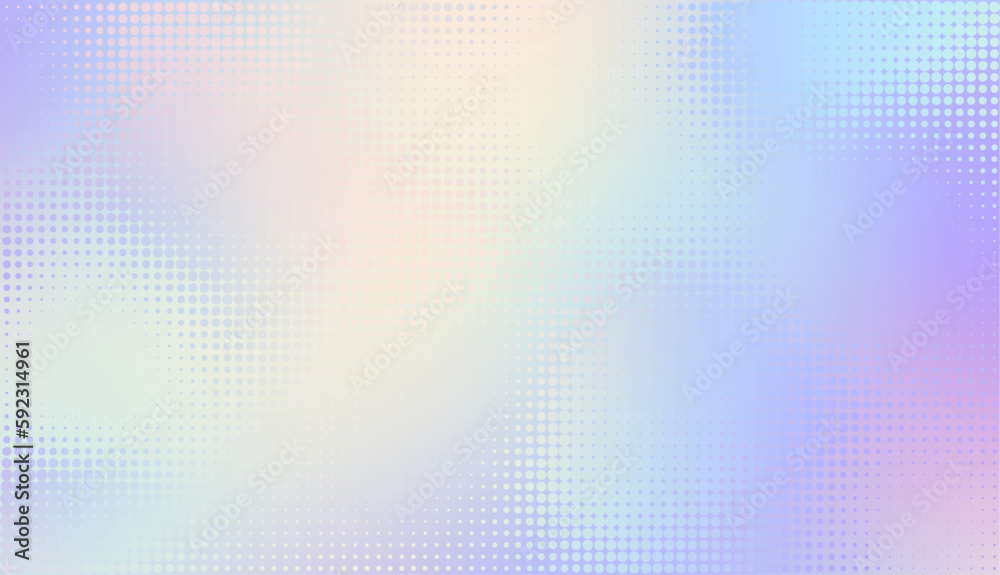 Poster Abstract defocused horizontal background with pop art halftone dots. Vector image.