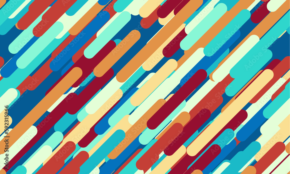 Aufkleber Abstract seamless geometric pattern. Horizontal vector image.