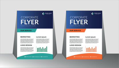  Corporate business a4 flyer vector template design for a digital marketing company, Annual report proposal poster and brochure cover,