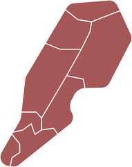 drawing of lebanon map.