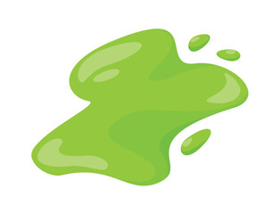 Concept Slime spot liquid. The bold and bright green slime spot featured in this illustration is a playful and unique addition to any design. Vector illustration.