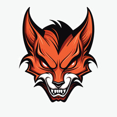 red devil tattoo in the form of a wolf