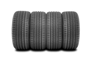 Car tire isolated on white background.
