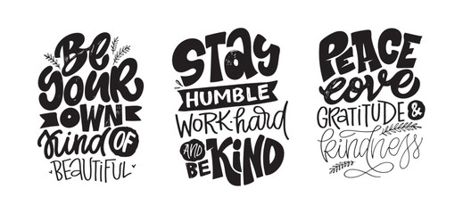 Fototapeta premium Hand drawn motivation lettering phrase in modern calligraphy style. Inspiration slogan for print and poster design. Vector