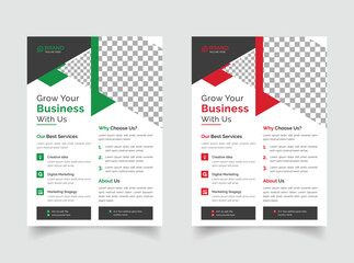 Creative business flyer template design