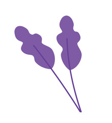 Fototapeta premium Concept Dinosaurs set plant branch. The illustration is a flat vector design that showcases the concept of a cartoonish plant branch on a white background. Vector illustration.