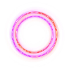 Neon Circle Double Layer Pink And Red Mix