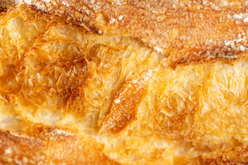 Fresh yeast bread texture. Macro shot.