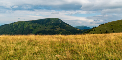 Borisov and Lysec hills from Chyzky in Velka Fatra mountains in Slovakia