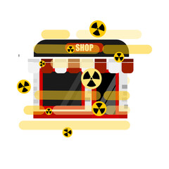 Radioactive contamination at shop building