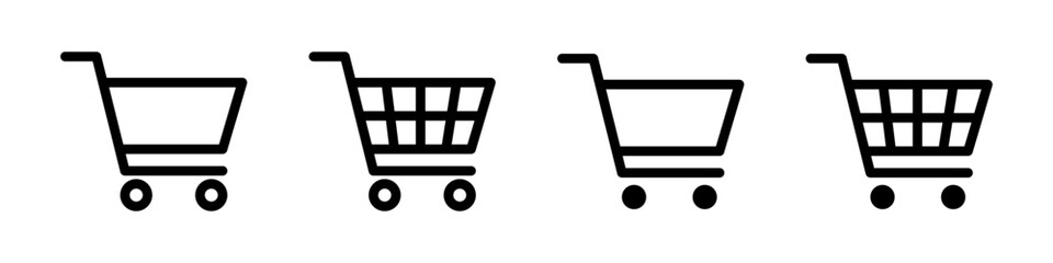 Shopping cart icon set