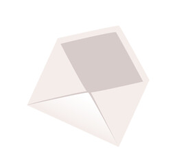 Concept Post mail envelop. This flat vector illustration features a playful cartoon-style mail envelope design on a white background. Vector illustration.