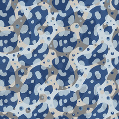 Abstract fashion design from shapes. Seamless creative pattern. Fashion template for clothing design.