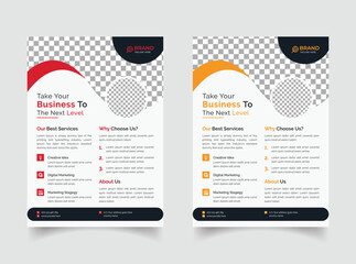 Creative business flyer template design