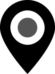 Vector flat icon of location pin as navigation concept