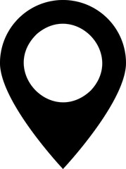 Vector flat icon of location pin as route concept