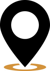 Vector flat location pin icon as a position finding concept