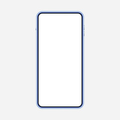 Phone vector. Mockup image of smartphone with blank white screen.