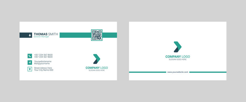 Professional clean and creative modern business card template