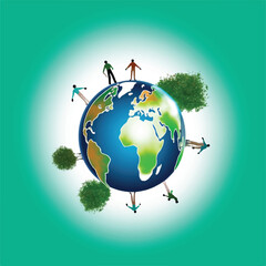 Naklejka premium Amazing and beautiful image for Earth day 