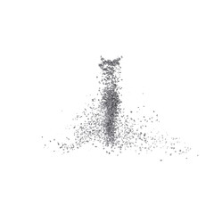 Obraz premium Concrete rock debris isolated transparent background 3d rendering 