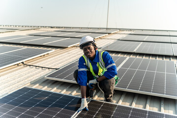 Solar panel, photovoltaic, alternative electricity source - concept of sustainable resources.