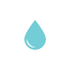 Water drop vector blue icon