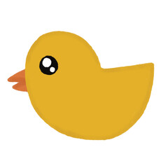 yellow duck on white