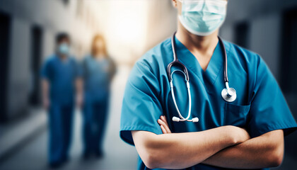 Medical Expertise in Action: A Dedicated Doctor and His Colleagues Provide Exceptional Patient Care - AI created