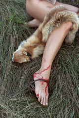 Young woman defender of nature