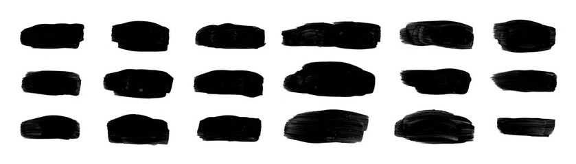 paint brush strokes on transparent background, isolated, extracted, png file