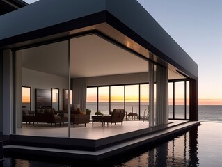 Luxury modern house, generative ai