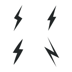 Lightning icon set on white background. vector illustration EPS