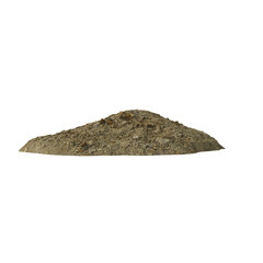 Heap of rubble and debris  isolated transparent background 3d rendering
