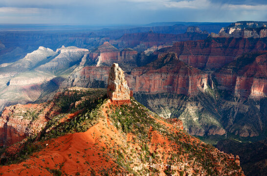 Mount Hayden from Point Imperial, north rim, Grand Canyon, Arizona