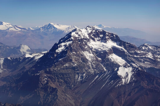 Aconcagua, 6961 metres, the highest mountain in the Americas and one of the Seven Summits, Andes, Argentina