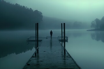 A mysterious creepy lake surrounded by a dark forest. Great for stories of horror, crime, suspense, serial killer, mystery, supernatural, suspense and more.