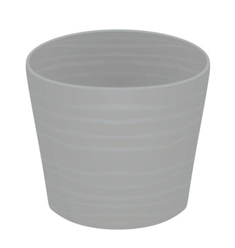 Grey flower pot. vector illustration