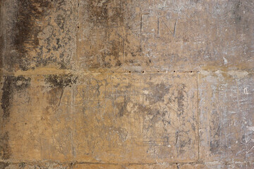 Graffiti anciens sur un vieux mur - Navire anglais du 18e siècle