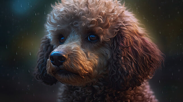 Furry Friends: Authentic Poodle Illustration to Capture Your Heart, Generative AI