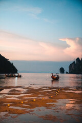 sunset on the beach