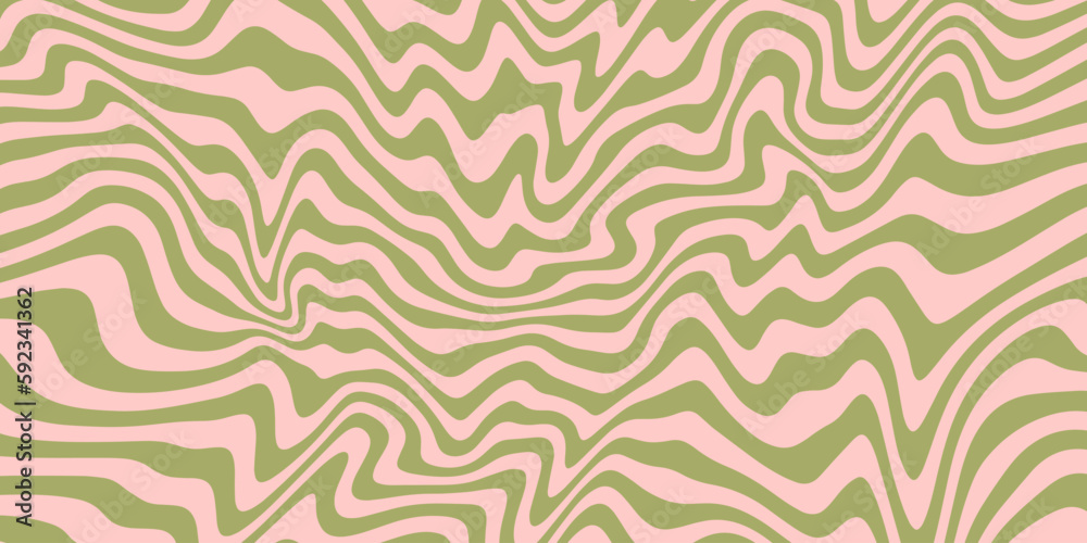 Aufkleber cool groovy liquid striped texture. trendy y2k abstract geometric background vector design. psychede
